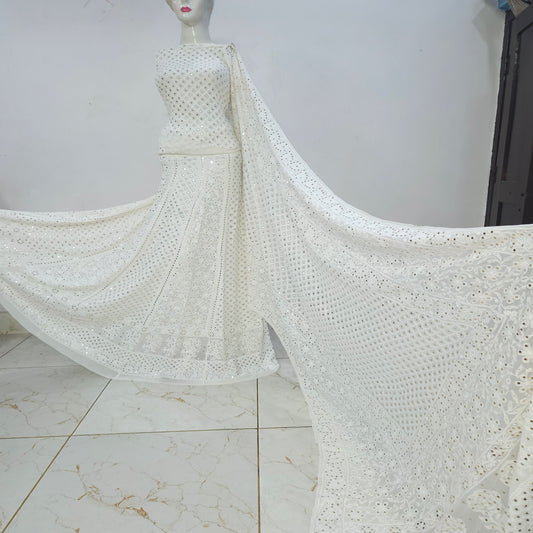 PURE GEORGETTE LEHENGA SET