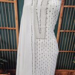 Heavy Mukaish Work Kurta and Dupatta Set (White)