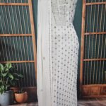 Heavy Mukaish Work Kurta and Dupatta Set (White)
