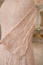 Chikankari with Cut Dana Pearl Anarkali with Dupatta (Dreamcatcher) - Image 3