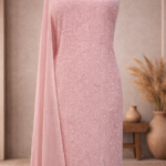 Chikankari Pearl work Full Suit (Baby Pink)
