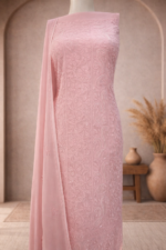 Chikankari Pearl work Full Suit (Baby Pink)